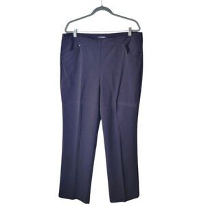 Roz & Ali Plus Size Black Straight Leg Dress Pants